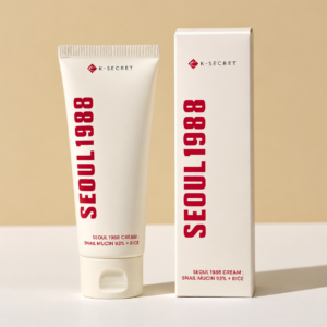 K-SECRET SEOUL 1988 Cream – Snail Mucin 93% + Rice 100ml / 3.38fl.oz.